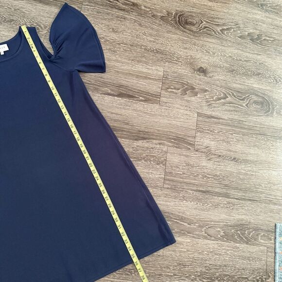 Milly Navy Cold Shoulder Dress - Picture 7 of 8